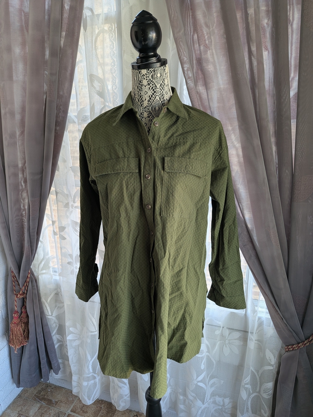Anthropologie Maeve Long Button Down Tunic